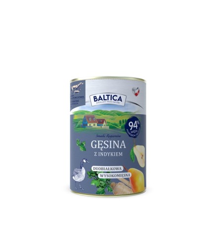 BALTICA Karma mokra Gęsina z indykiem 400g