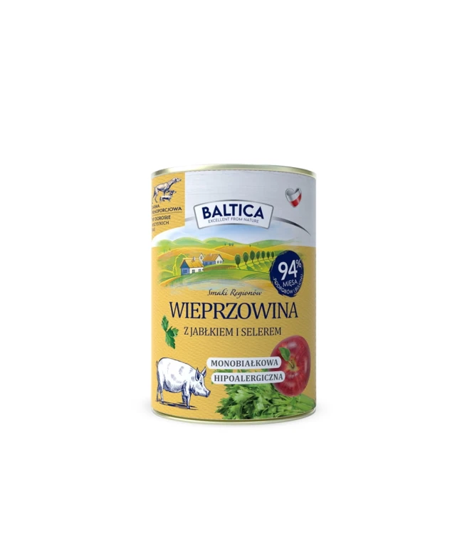 BALTICA Karma mokra Wieprzowina z jabłkiem 400g