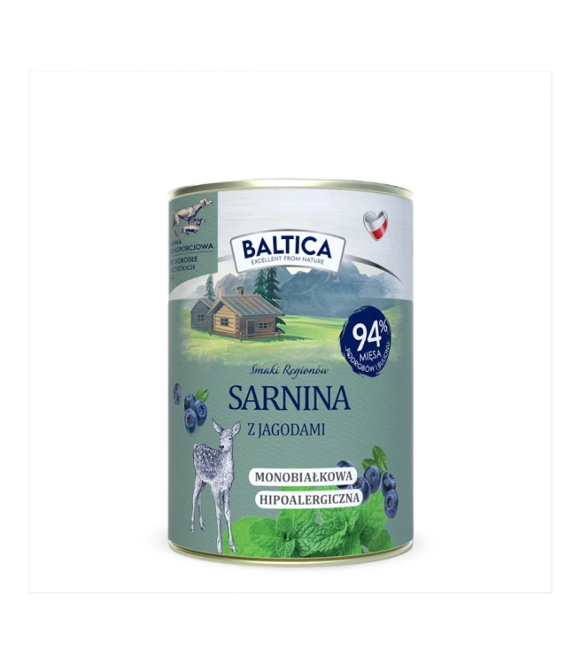 BALTICA Karma mokra Sarnina z jagodami 400g