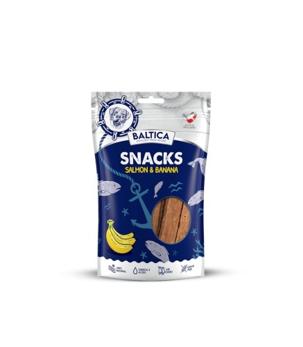 BALTICA Snacks Łosoś z bananami 80g