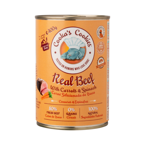 Cooka’s Cookies REAL BEEF Karma mokra dla psów z wołowiną 400g