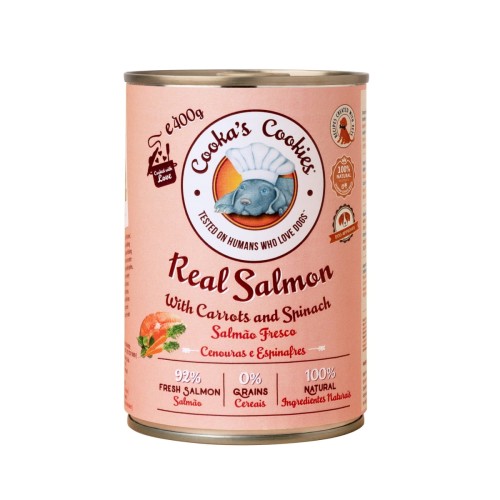 Cooka’s Cookies REAL SALMON Karma mokra dla psów z łososiem 400g