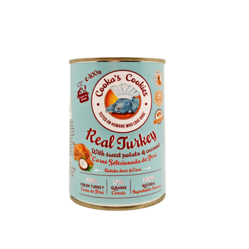 Cooka’s Cookies REAL TURKEY Karma mokra dla psów z indykiem 400g