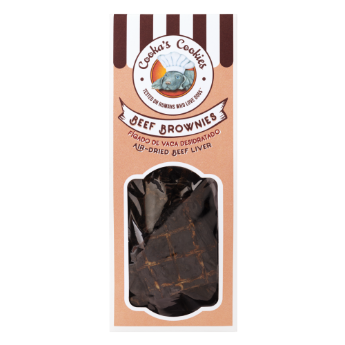 Cooka’s Cookies BEEF BROWNIES Przysmaki z wątroby wołowej 95g Przysmak dla psa