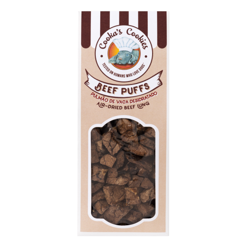 Cooka’s Cookies BEEF PUFFS Przysmaki z płuc wołowych 80g Przysmak dla psa