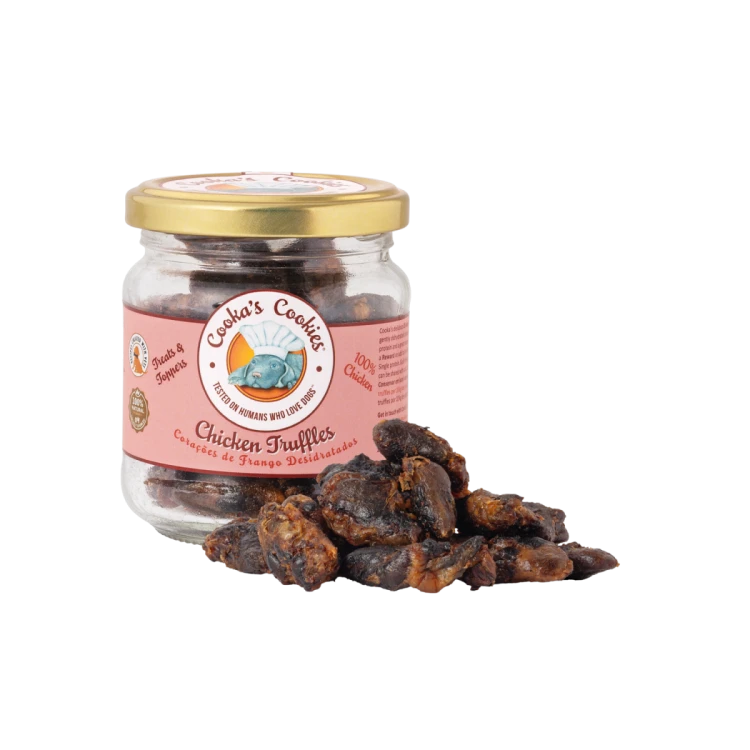 Cooka’s Cookies CHICKEN TRUFFLES Suszone serca z kurczaka 70g Przysmak dla psa