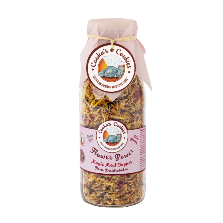 Cooka’s Cookies FLOWER POWER Topper z płatków kwiatów 35g dla psa