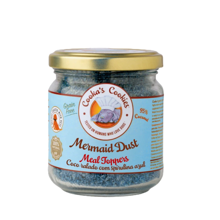 Cooka’s Cookies MERMAID DUST Topper z kokosem i spiruliną 65g dla psa