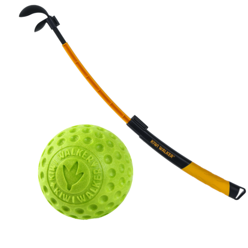 ZESTAW! KIWI WALKER Wyrzutnia do piłek + Mini piłka zielona