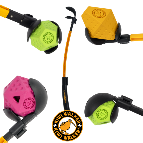 ZESTAW! KIWI WALKER Wyrzutnia do piłek + Mini piłka zielona