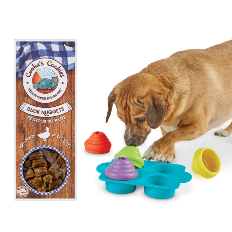 ZESTAW! Brightkins Łamigłówka Cupcake Party + Cooka’s Cookies DUCK NUGGETS Nuggetsy z kaczki 60g