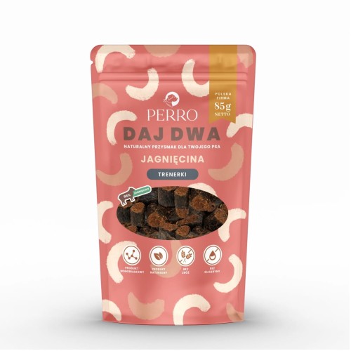 PERRO DAJ DWA Jagnięcina Trenerki 85g Przysmaki dla psa