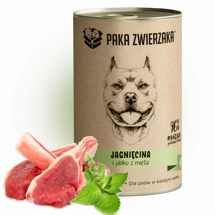 Karma Paka Zwierzaka Karma mokra JAGNIĘCINA i JABŁKO z MIĘTĄ 400g