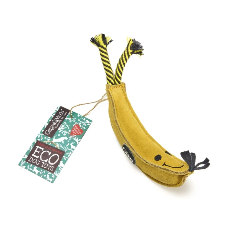 GREEN &amp; WILD'S Barry the Banana (Banan) zabawka ekologiczna dla psa
