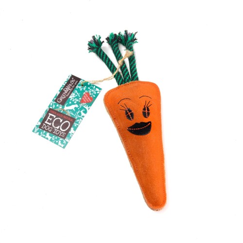 GREEN &amp; WILD'S Candice the Carrot (Marchewka) zabawka ekologiczna dla psa