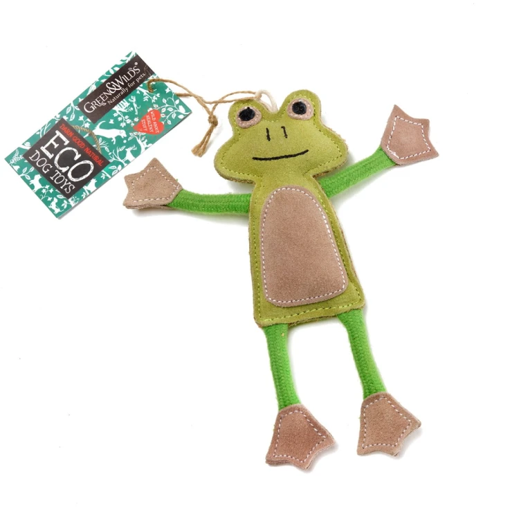 GREEN &amp; WILD'S Francois Le Frog (Żaba) zabawka ekologiczna dla psa