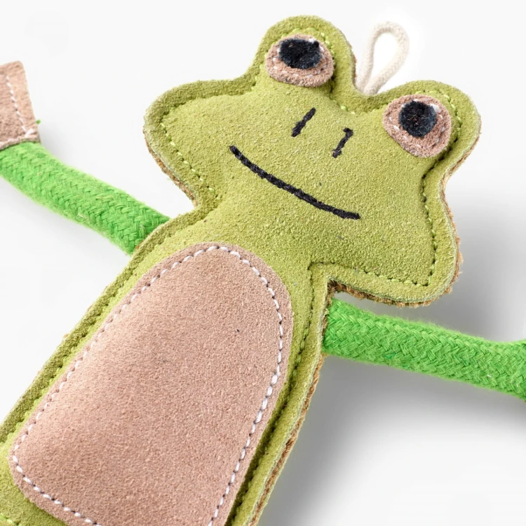 GREEN &amp; WILD'S Francois Le Frog (Żaba) zabawka ekologiczna dla psa