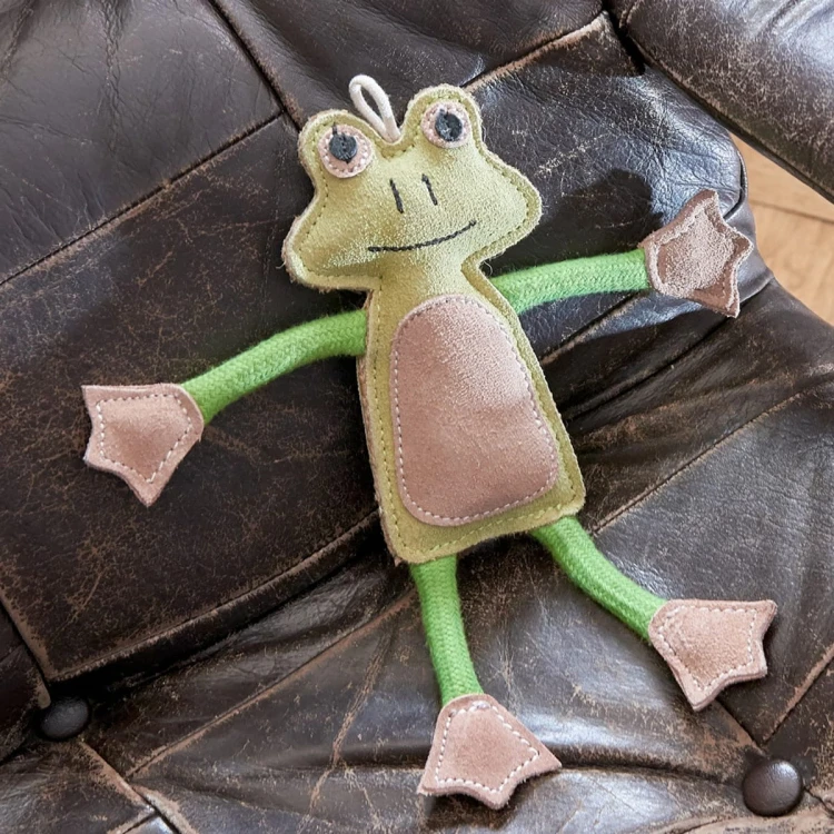 GREEN &amp; WILD'S Francois Le Frog (Żaba) zabawka ekologiczna dla psa