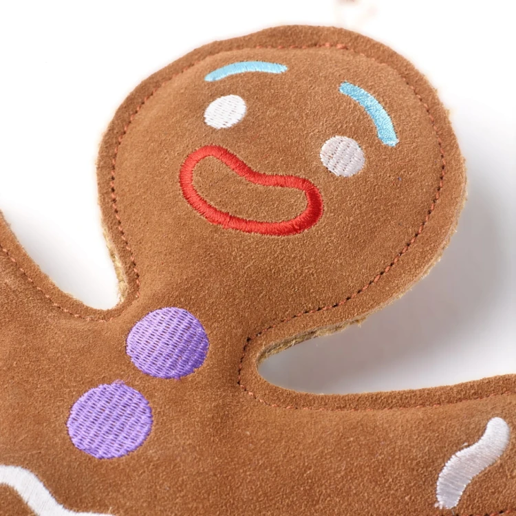 GREEN &amp; WILD'S Jean Genie the Gingerbread Person (Piernikowy Ludzik) zabawka ekologiczna dla psa
