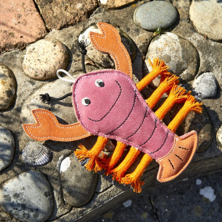 GREEN &amp; WILD'S Larry the Lobster (Homar) zabawka ekologiczna dla psa