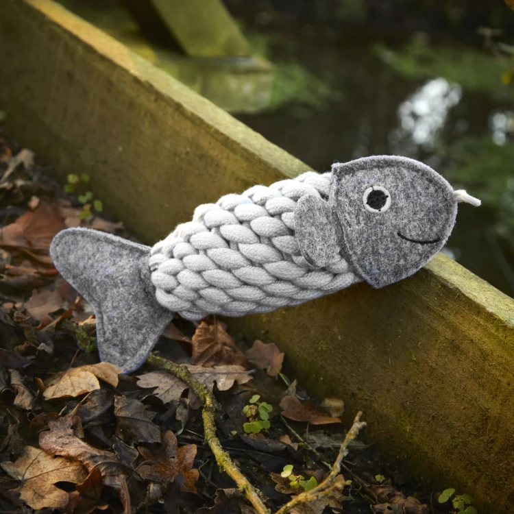 GREEN &amp; WILD'S Roger the Ropefish (Ryba) zabawka ekologiczna dla psa