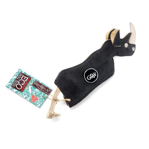 GREEN &amp; WILD'S Ronnie the Rhino (Nosorożec) zabawka ekologiczna dla psa