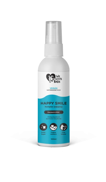 We Love Bark HAPPY SMILE Coconut &amp; Mint Kompleksowy spray doustny 100ml