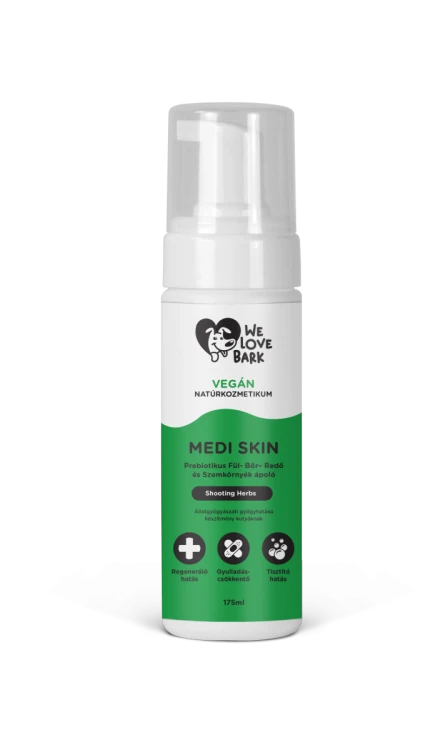 We Love Bark MEDI SKIN Soothing Herbs Prebiotyczna pianka do czyszczenia i pielęgnacji uszu,  skóry, fałdek i oczu 175ml