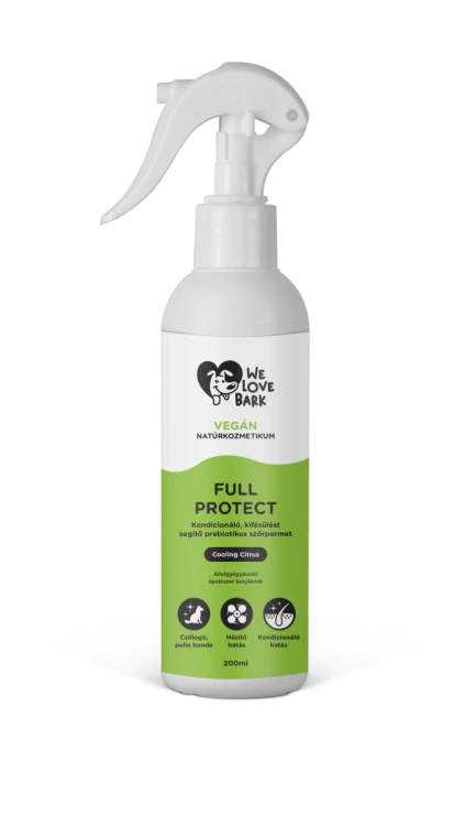 We Love Bark FULL PROTECT Cooling Citrus Odżywczy, rozczesujący spray prebiotyczny do  sierści o działaniu odstraszającym 200ml