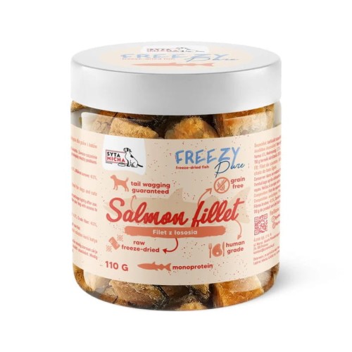 Syta Micha 100% liofilizowany filet łososia dla psa FREEZY Pure 110g