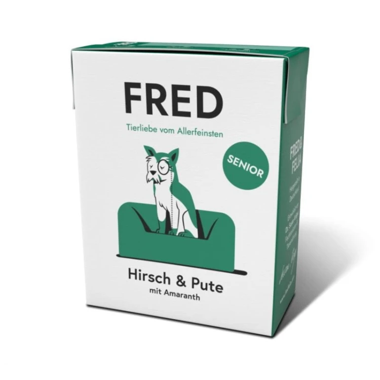 FRED Senior dziczyzna i indyk karma mokra dla psa 390g