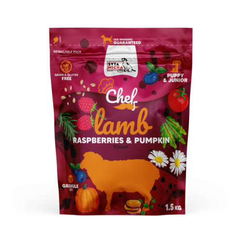 Syta Micha Karma sucha CHEF Jagniecina - JUNIOR 60g