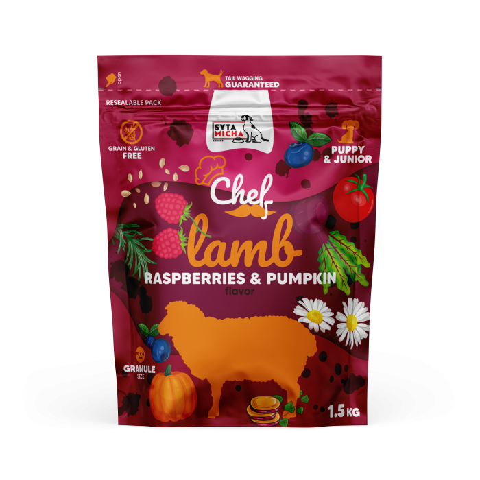 Syta Micha Karma sucha CHEF Jagniecina - JUNIOR 60g