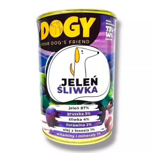 DOGY Karma mokra Jeleń ze Śliwką 400g