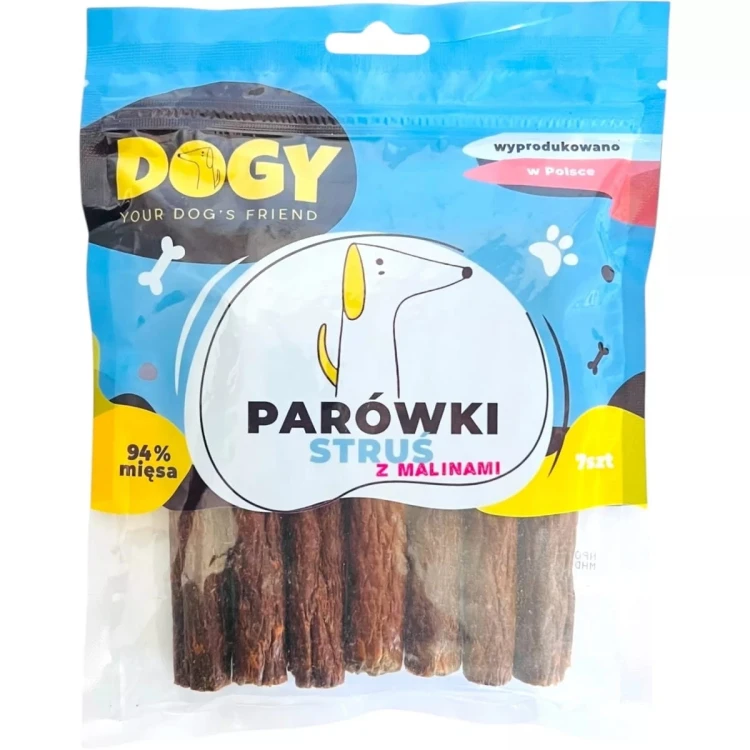 DOGY Parówki Struś z Malinami 7szt.