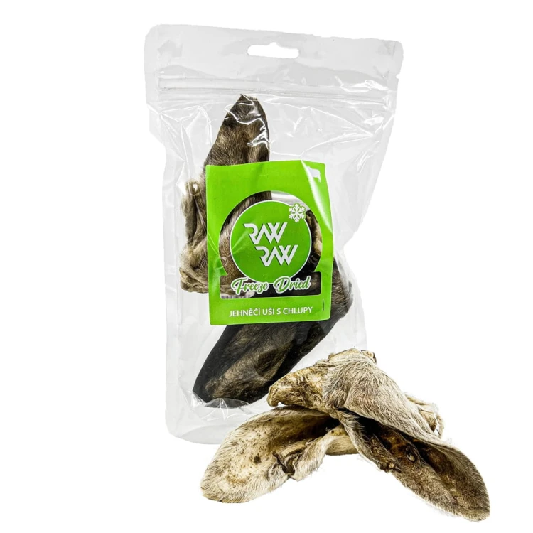 RAW RAW Liofilizowane uszy jagnięce z sierścią 2 szt.