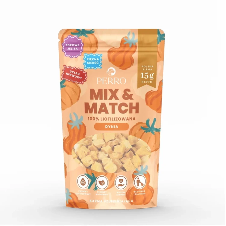 PERRO MIX &amp; MATCH Dynia Przysmaki liofilizowane 15g Przysmaki dla psa