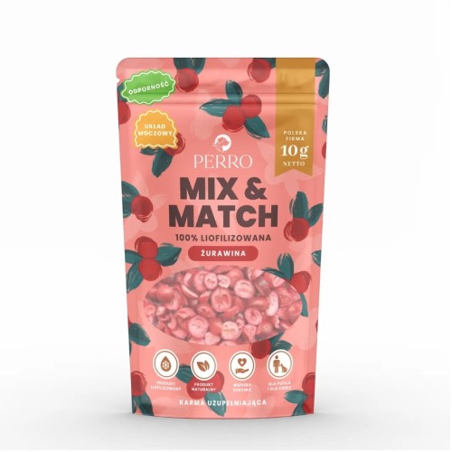 PERRO MIX &amp; MATCH Żurawina Przysmaki liofilizowane 10g Przysmaki dla psa