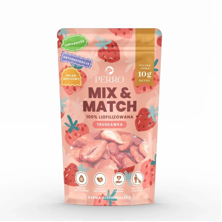 PERRO MIX &amp; MATCH Truskawka Przysmaki liofilizowane 10g Przysmaki dla psa