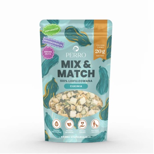 PERRO MIX &amp; MATCH Cukinia Przysmaki liofilizowane 20g Przysmaki dla psa