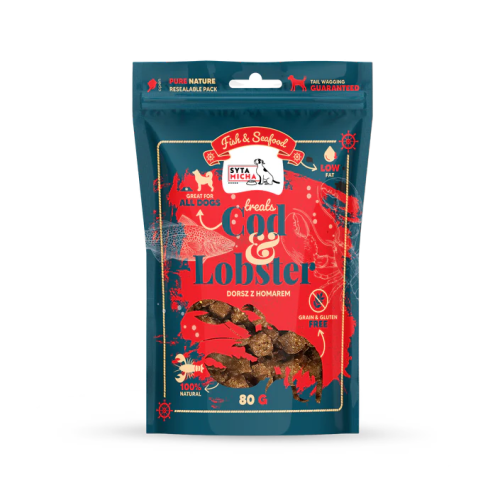 Syta Micha Fish &amp; Seafood Przysmaki z homarem dla psa 80g