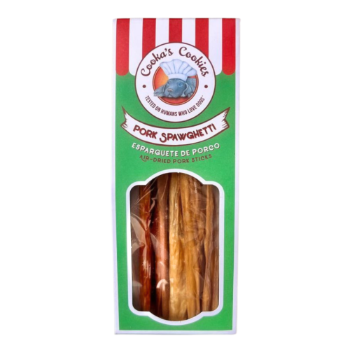 Cooka’s Cookies PORK SPAWGHETTI Suszone Jelita Wieprzowe 60g Przysmaki dla psa