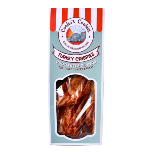 Cooka’s Cookies TURKEY CRISPIES Suszone piersi z indyka 95g Przysmaki dla psa