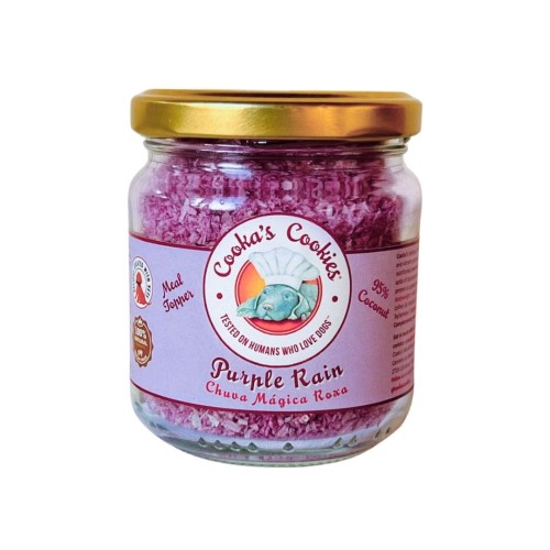 Cooka’s Cookies PURPLE RAIN Posypka dla psa  z kokosa i fioletowego batata 65g