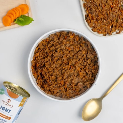 PERRO Karma mokra Light Indyk z warzywami – karma mokra monobiałkowa formuła dla psów dorosłych 800g