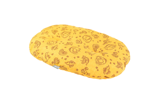 KIWI WALKER Kiwi&amp;Friends Cushions Włoskie i lekkie legowisko dla psa L pomarańczowe