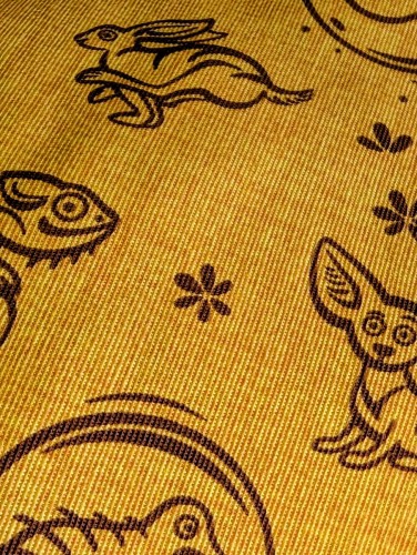 KIWI WALKER Kiwi&amp;Friends Cushions Włoskie i lekkie legowisko dla psa L pomarańczowe