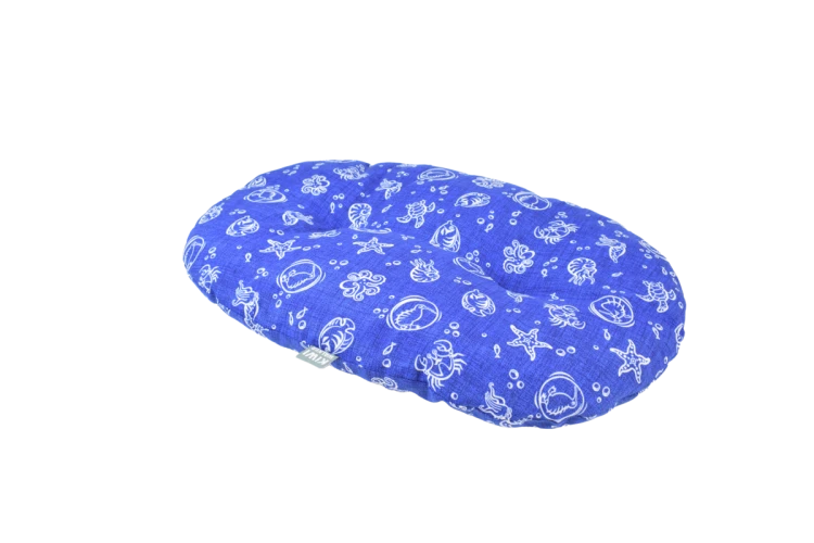 KIWI WALKER Kiwi&amp;Friends Cushions Włoskie i lekkie legowisko dla psa M niebieskie