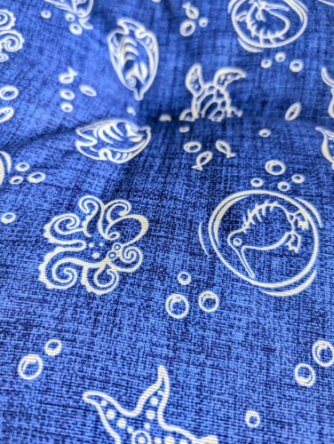 KIWI WALKER Kiwi&amp;Friends Cushions Włoskie i lekkie legowisko dla psa M niebieskie