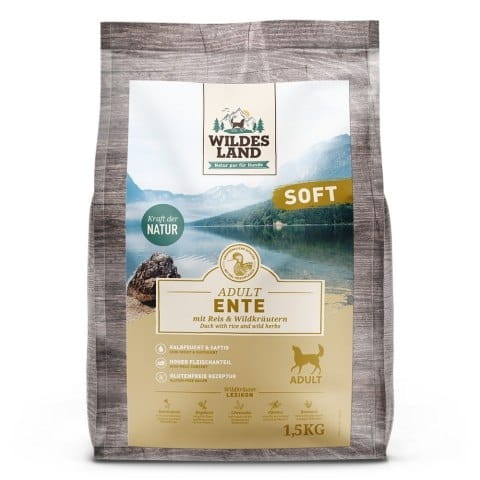 WILDES LAND DOG Soft Ente - kaczka - półwilgotna karma dla psa 1,5kg